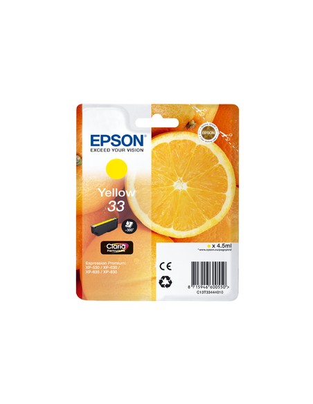 Oranges C13T33444010 cartucho de tinta 1 pieza(s) Original Amarillo