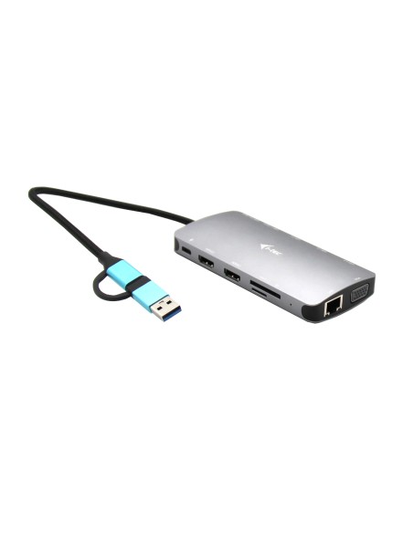 USB 3.0 USB-C/Thunderbolt 3x Display Metal Nano Dock with LAN + Power Delivery 100 W