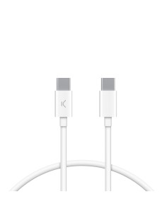 Cable de carga y datos USB-C a USB-C 12 W, USB 3.0, 1 m, Blanco