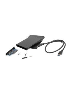 Rhino Caja de disco duro (HDD) Negro 2.5"