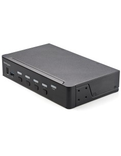 Switch Conmutador KVM de 4 Puertos HDMI 2.0 4K para 1 Monitor - Vídeo de 4K y 60Hz Ultra HD - HDR - Hub Ladrón USB 3.0 de 2 Puer