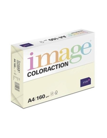 IMAGE COLORACTION PAPEL REPROGRÁFICO DIN A4 160GR PAQUETE DE 250 HOJAS COLOR CREMA