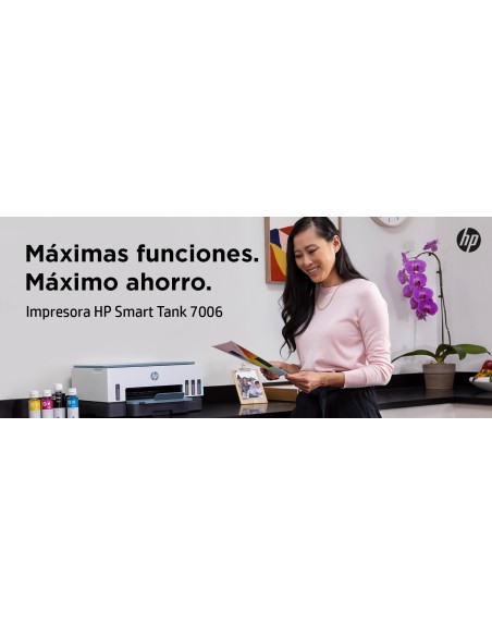 Smart Tank Impresora multifunción 7006, Color, Impresora para Impresión, escaneado, copia, Wi-Fi, Escanear a PDF