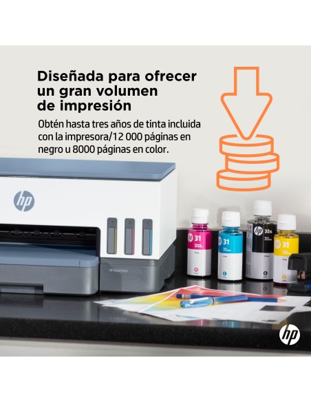 Smart Tank Impresora multifunción 7006, Color, Impresora para Impresión, escaneado, copia, Wi-Fi, Escanear a PDF