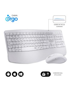 Teclado con ratón COMBO DUAL OFFICE PROWAVE WHITE