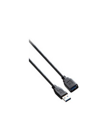 Cable USB negro con conector USB 3.0 A hembra a USB 3.0 A macho 1.8m 6ft
