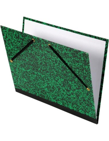 Carpeta dibujo carton con gomas 32x45cm marmol verde