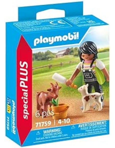MUJER CON CABRAS PLAYMOBIL