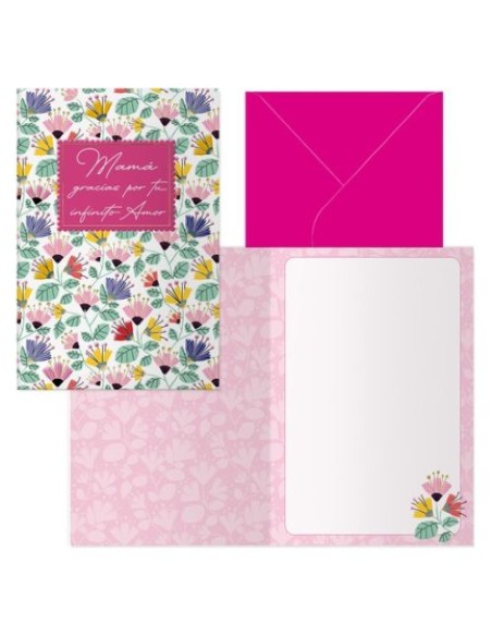 Pack 6 tarjetas felicitaciones modelo dia madre especial 115x17cm