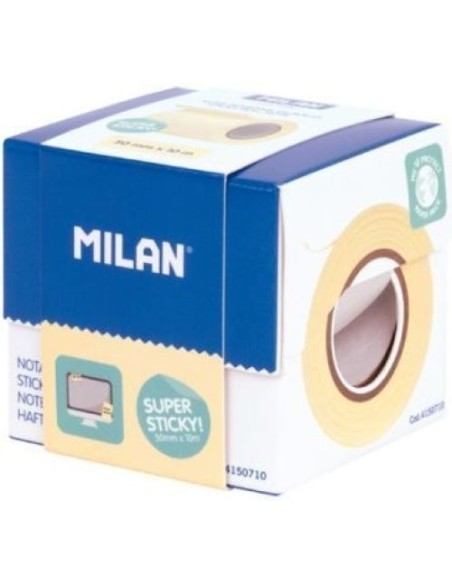 NOTAS ADHESIVAS EN ROLLO 50MMX10M COLOR AMARILLO NOTAS ADHESIVAS EN ROLLO 50MMX10M COLOR AMARILLO