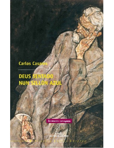 Deus sentado nun sillon azul