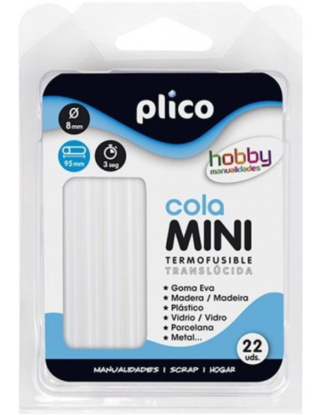 BLISTER 22 BARRITAS COLA TRANSPARENTE TERMOFUSIBLE 100X8MM