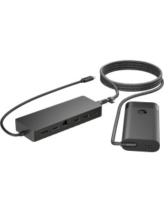 Combinación de concentrador USB-C universal y cargador para portátil