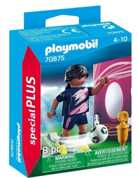 FUTBOLISTA CON MURO DE GOL PLAYMOBIL