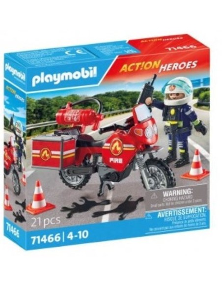 MOTO DE BOMBEROS PLAYMOBIL