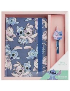 SET DE PAPELERIA CON BOLIGRAFO STITCH