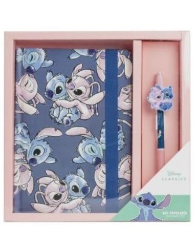 SET DE PAPELERIA CON BOLIGRAFO STITCH