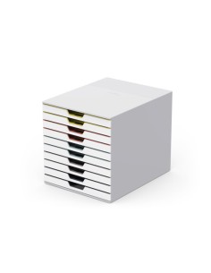 VARICOLOR Mix 10 archivador organizador Plástico Multicolor, Blanco