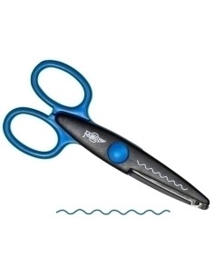 TIJERAS FAIBO DENTADA AZUL - Pack de 10 unidades