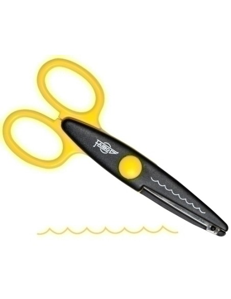 TIJERAS FAIBO DENTADA AMARILLO - Pack de 10 unidades