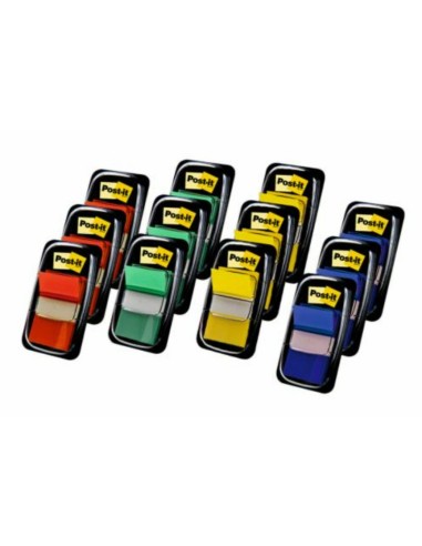 680-P10+2 Separador en blanco con pestaña Poliestirol Azul, Verde, Rojo, Amarillo