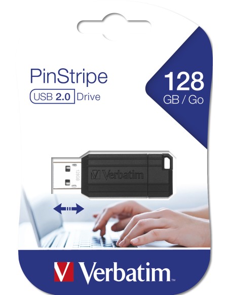 PinStripe - Unidad USB de 128 GB - Negro