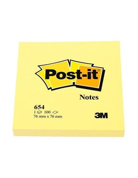 POST-IT BLOCS NOTAS 654 CANARY YELLOW 76X76 PACK 12 + 12 -24U-