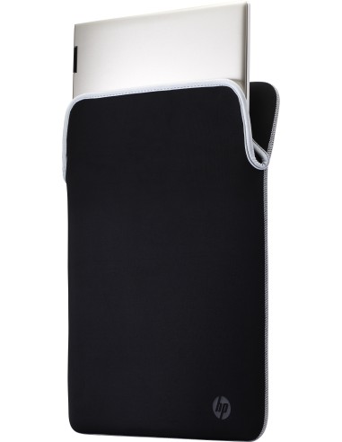 Funda protectora reversible para portátil de 15,6 pulgadas plateada