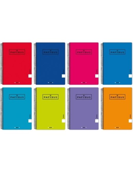 PAPYRUS CUADERNO TAPA BLANDA 01-UNICLASIC 80H 90GR PAUTA 2,5MM CUARTO COLORES SURTIDOS - Pack de 10 unidades 88450096
