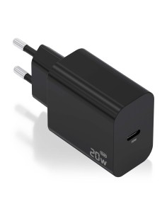 Cargador GaN 20W, 1xUSB-C PD3.0, Negro