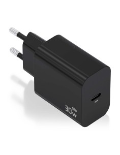 Cargador GaN 30W, 1xUSB-C PD3.0, Negro