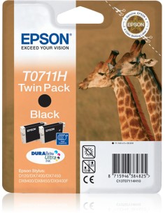 Giraffe Doble juego de cartuchos Negro T0711H Tintas DURABrite Ultra
