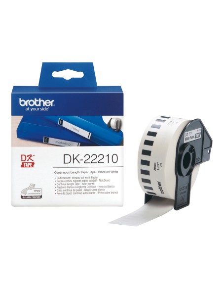 DK-22210 cinta para impresora de etiquetas Negro sobre blanco DK-22210 - Pack de 3 unidades