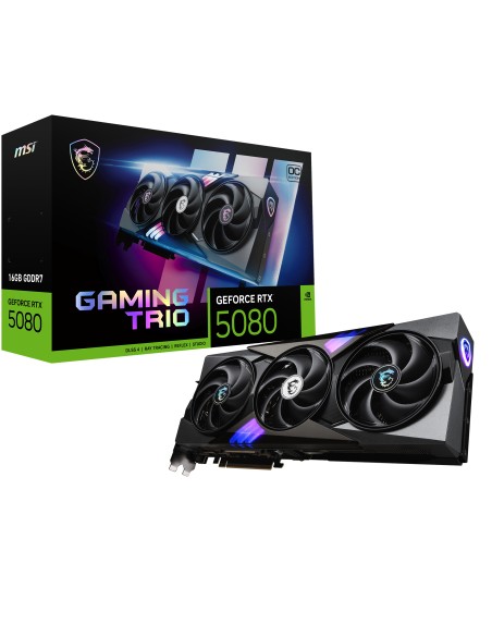 GAMING GEFORCE RTX 5080 16G TRIO OC tarjeta gráfica NVIDIA 16 GB GDDR7