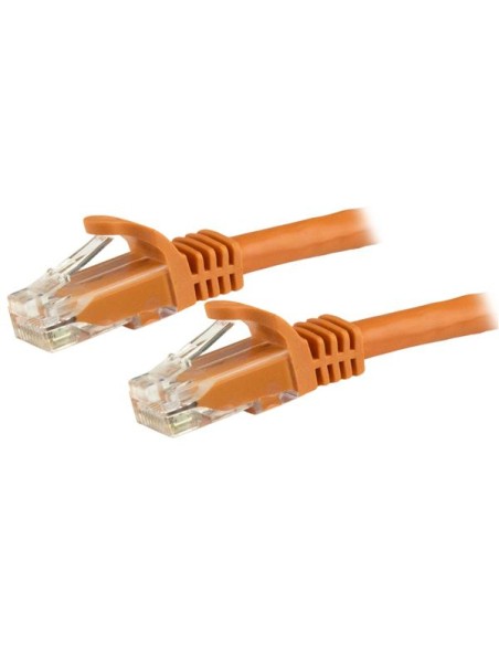 Cable de 1,5m Cat6 Ethernet de Red Naranja - RJ45 sin Enganches - 24AWG