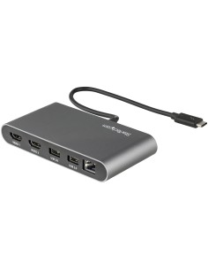 Mini Dock Thunderbolt 3 - Docking Station Portátil para 2 Monitores con HDMI 4K de 60Hz, 2x Hub USB-A (3.0/2.0), GbE - Cable de 