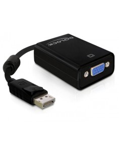 61848 adaptador de cable de vídeo 0,125 m VGA (D-Sub) DisplayPort Negro