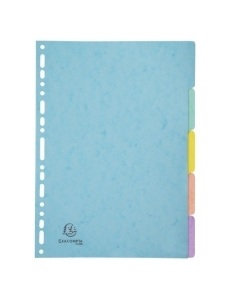 SEPARADORES EXACOMPTA CART. A4 400g 5 ps - Pack de 25 unidades