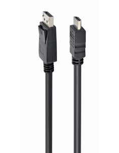 DisplayPort - HDMI, 3m HDMI tipo A (Estándar) Negro