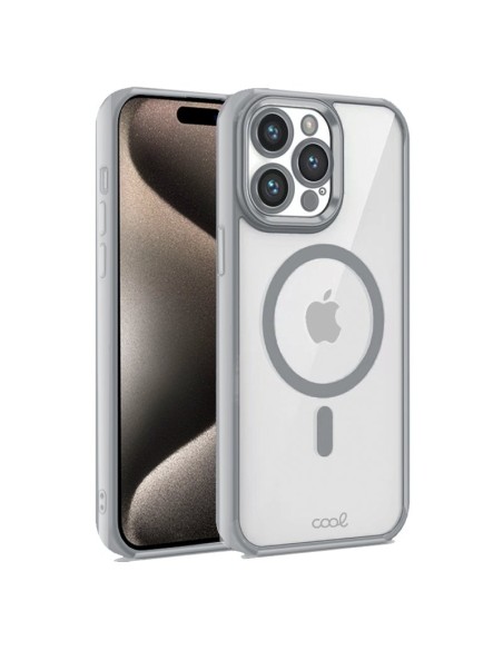 COOL funda para teléfono móvil 17 cm (6.7") Plata, Transparente