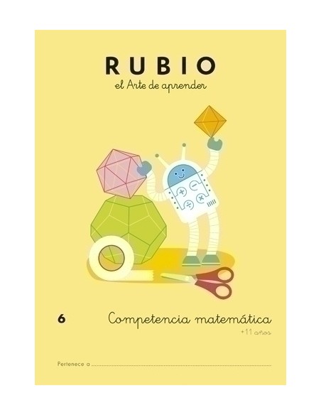 CUADERNO RUBIO A4 COMP.MATEMATICAS 6 - Pack de 5 unidades