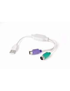 UAPS12 cable ps/2 0,3 m 2x 6-p Mini-DIN USB A Blanco