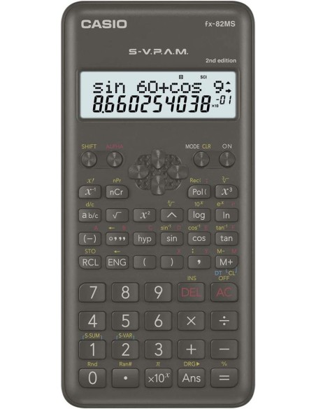 Calculadora cientifica fx82ms2 casio 240 funciones 2 lineas