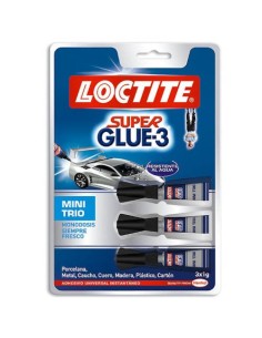 ADHESIVO INSTANTANEO SUPER GLUE-3X1GR. MINI TRIO LOCTITE 205