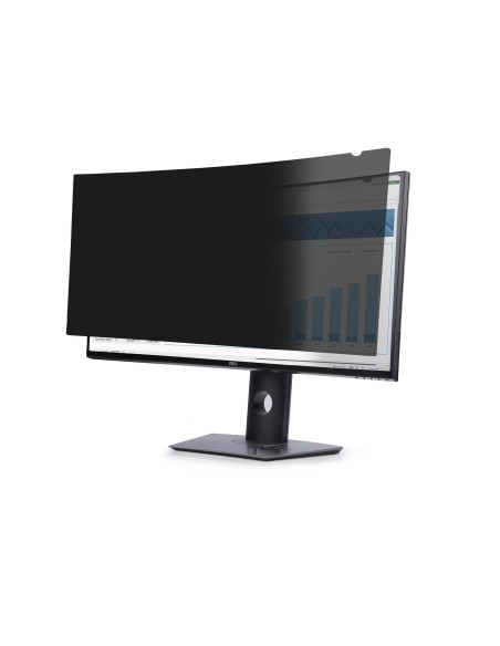 Filtro de Privacidad para Monitor Dell P3424WE Curvo Ultrawide 21:9 - de Doble Cara - Protector de Pantalla para Ordenador - TAA