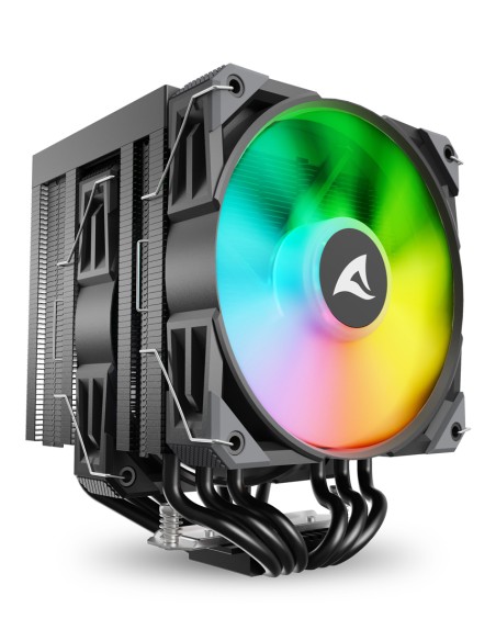 A60 RGB Procesador Refrigerador de aire 12 cm Negro 1 pieza(s)