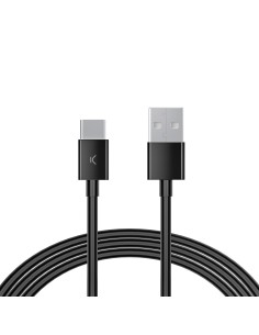 Cable de carga y datos USB-A a USB-C 25 W, Carga rápida, 3 m, Negro