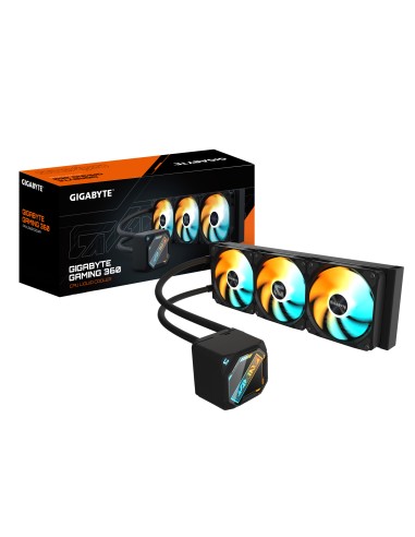 GAMING 360 Refrigeración Líquida para CPU - 3x120 mm Ventiladores ARGB, Mecanismo de enclavamiento deslizante, DAISY-CHAIN, Comp