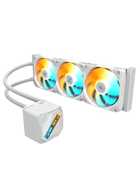 GAMING 360 ICE Refrigeración Líquida para CPU - 3x120 mm Ventiladores ARGB, Mecanismo de enclavamiento deslizante, DAISY-CHAIN, 
