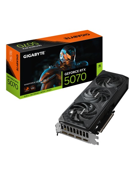 GeForce RTX 5070 WINDFORCE OC SFF 12G Tarjeta Gráfica - 12GB GDDR7, 192 bits, PCI-E 5.0, 2542 MHz Core Clock, 3 x DP 2.1a, 1 x H